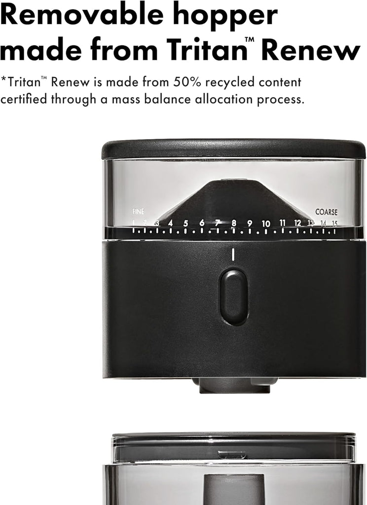 Brew Compact Conical Burr Electric Coffee Bean Grinder - 50g Capacity | Countertop Coffee Grinder, Consistent Grind