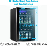 26 Bottle 130 Can Wine Cooler/Cabinet Beverage Refrigerator Mini Wine Cellar Bee