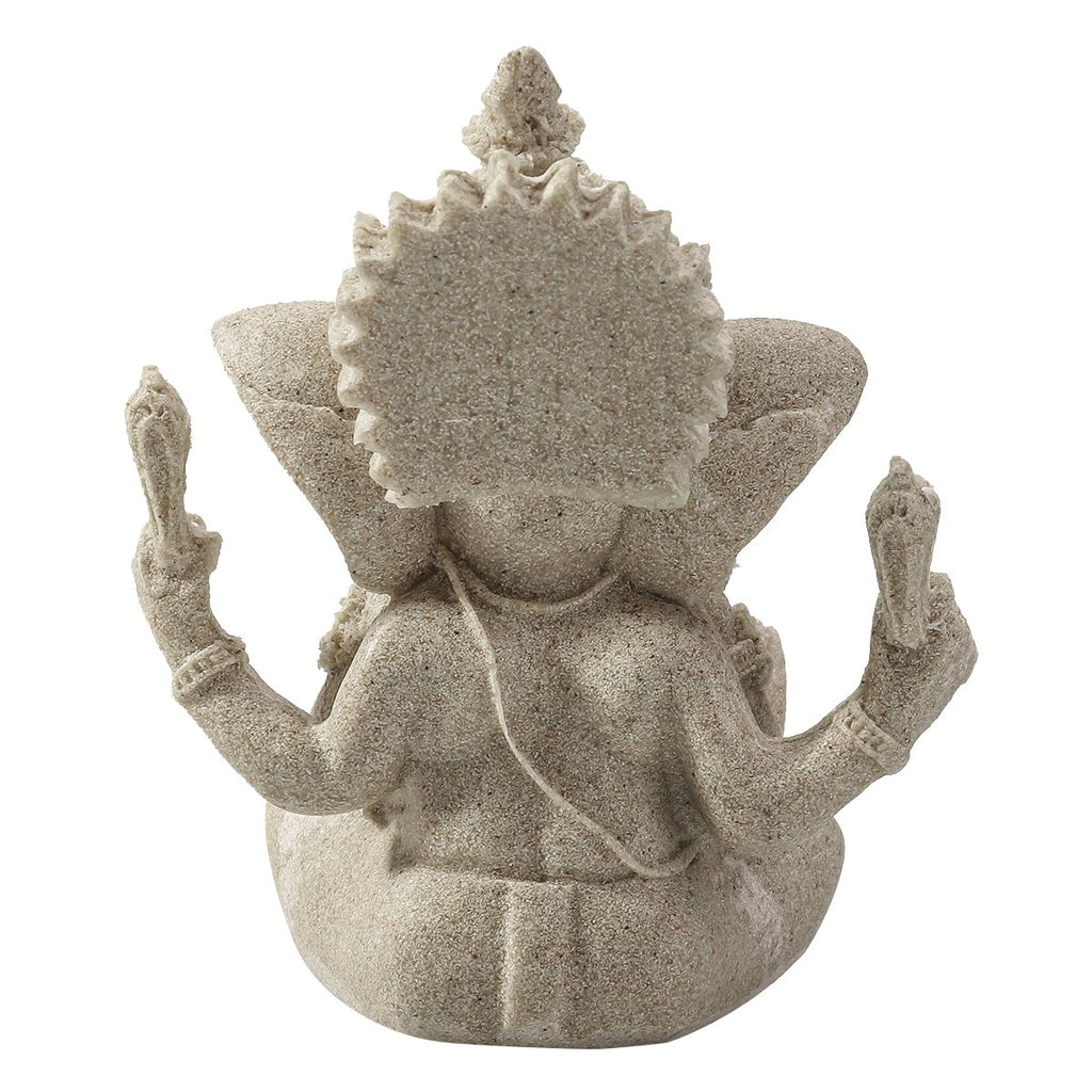 Elephant Statue Sculpture Sandstone Ganesha Buddha Figurine