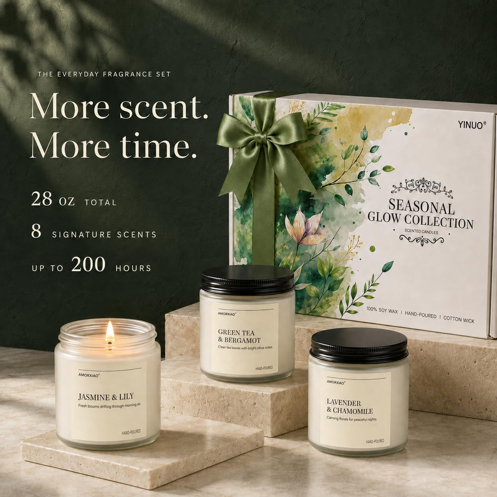 Scented Candles Gift Set for Women, 8 Pack Soy Wax Jar Candles