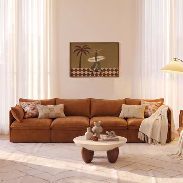 Cloud Modular Sofa, Oversized Deep Seat Comfort, Luxe Chenille