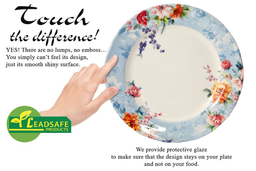 England 16-Piece Porcelain Dinnerware Set for 4, Crimson Red