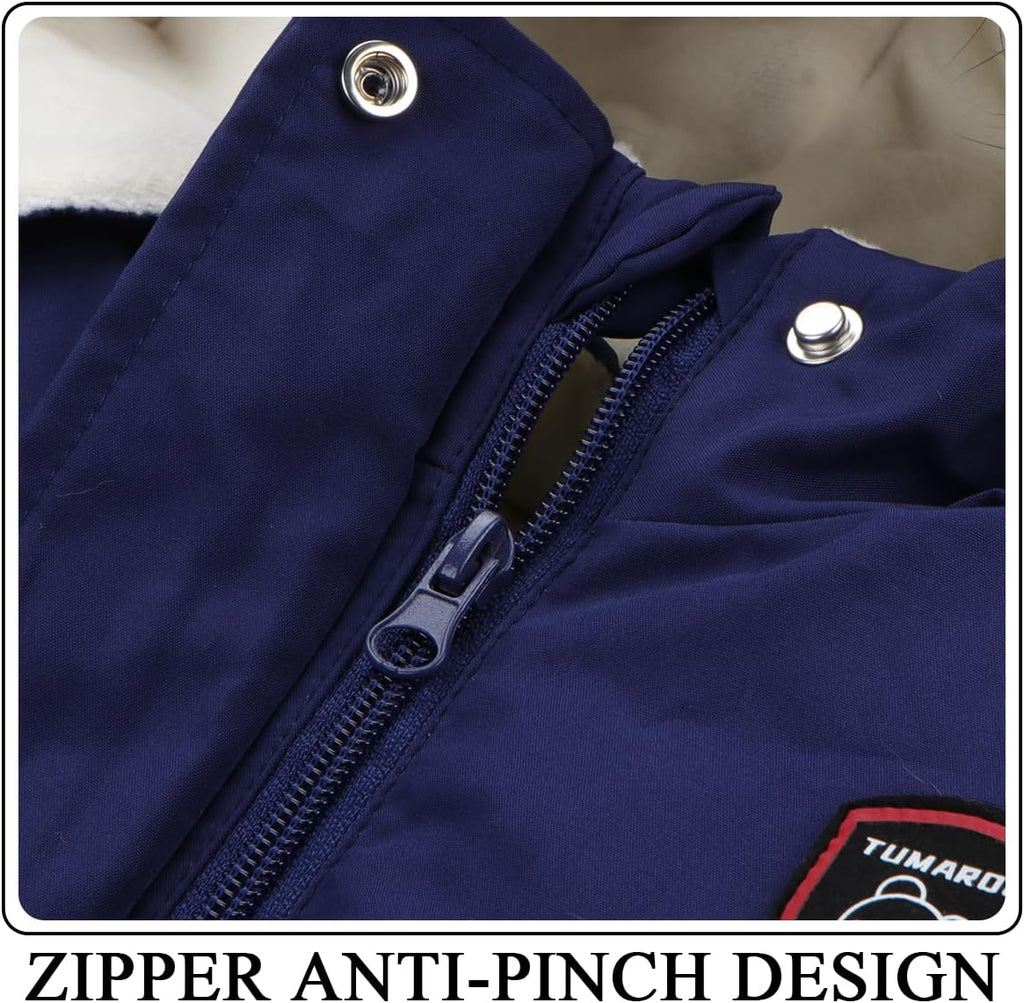 Toddler Winter Coat Baby Puffer Jacket Boy Hoodie Fleece Outerwear Clothes 0