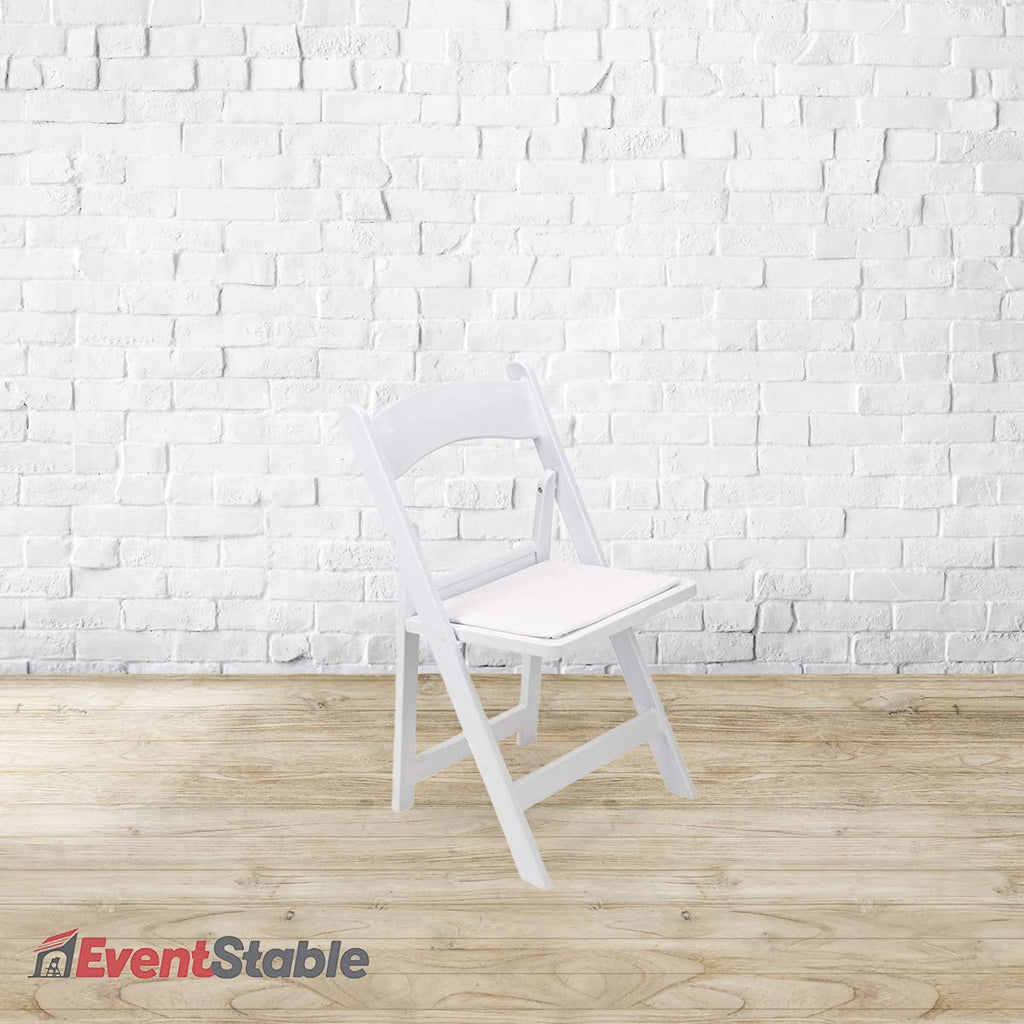 Titan PRO Resin Folding Chair, White, 50-Pack