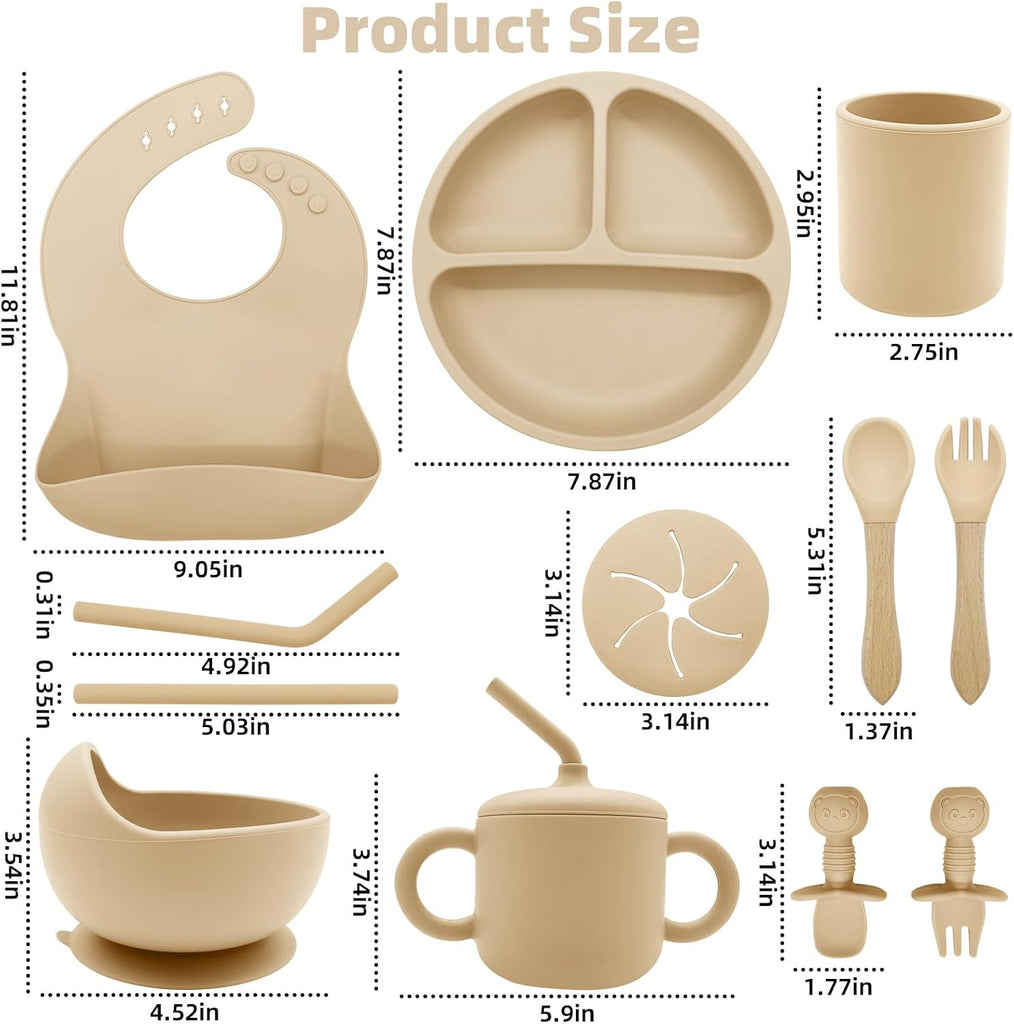 Feeding Set 9 Pcs, Baby Led Weaning Supplies