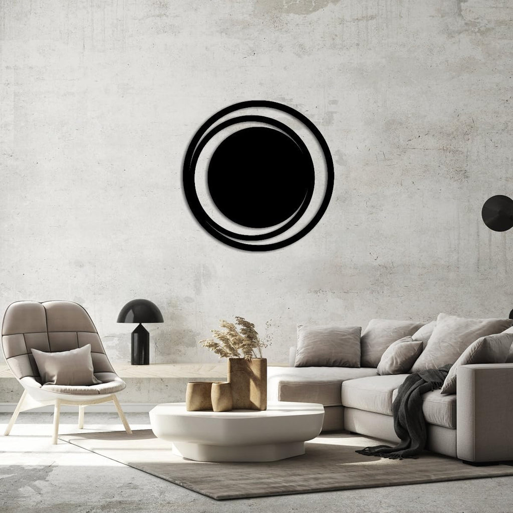 Minimalist Geometric Circle Metal Wall Art Decor Outdoor Decor Metal Signs Modern Abstract Style Elegant Wall