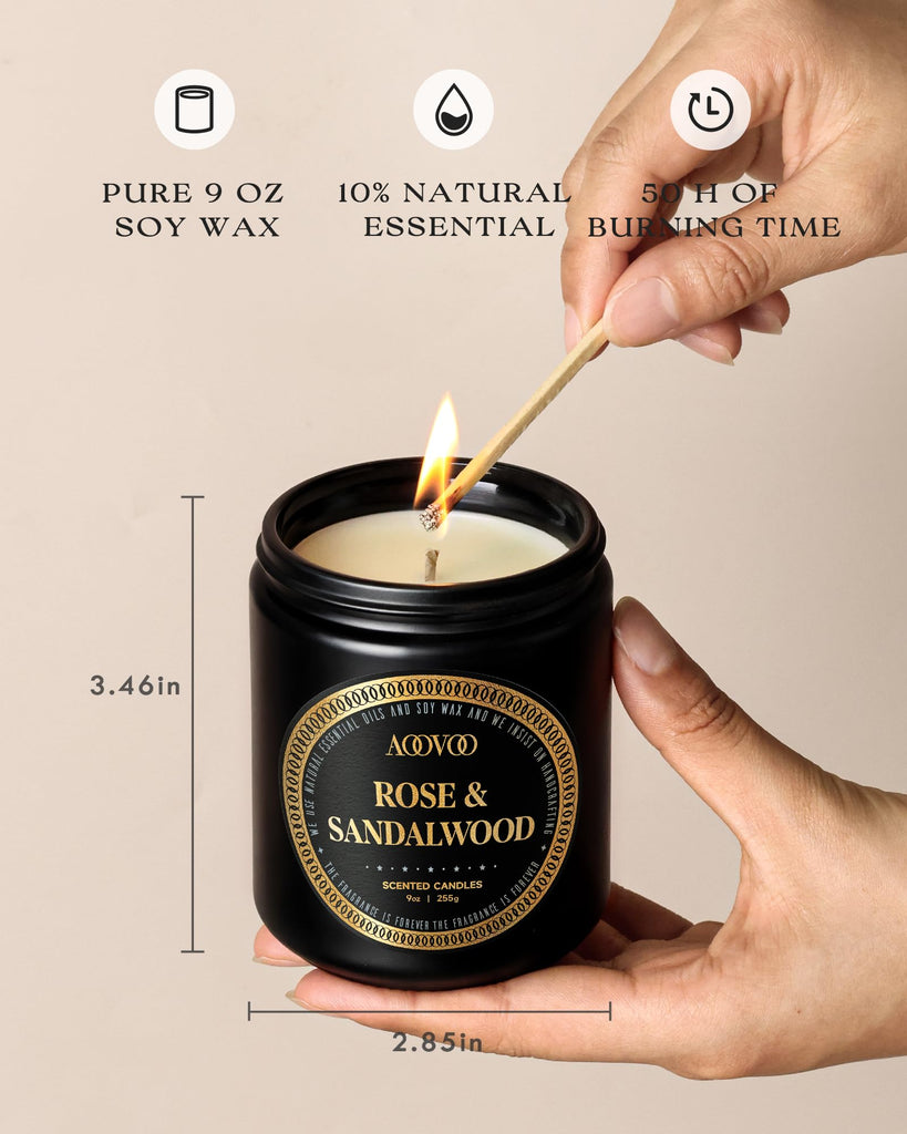 Scented Candles for Men - 4 Pack Candles Scented, Giftable