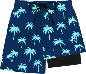 Boys Swim Trunks with Compression Liner Kids Swimsuits Boys Bathing Suit Quick Dry Boy Swimsuit Kids Swimming Trunks