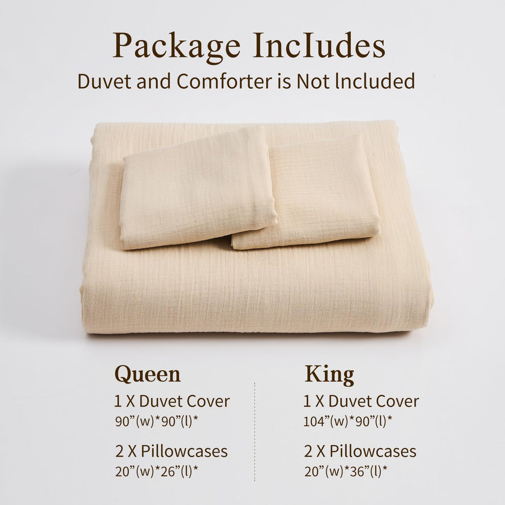 Muslin Duvet Cover King Size - 100% Organic Cotton
