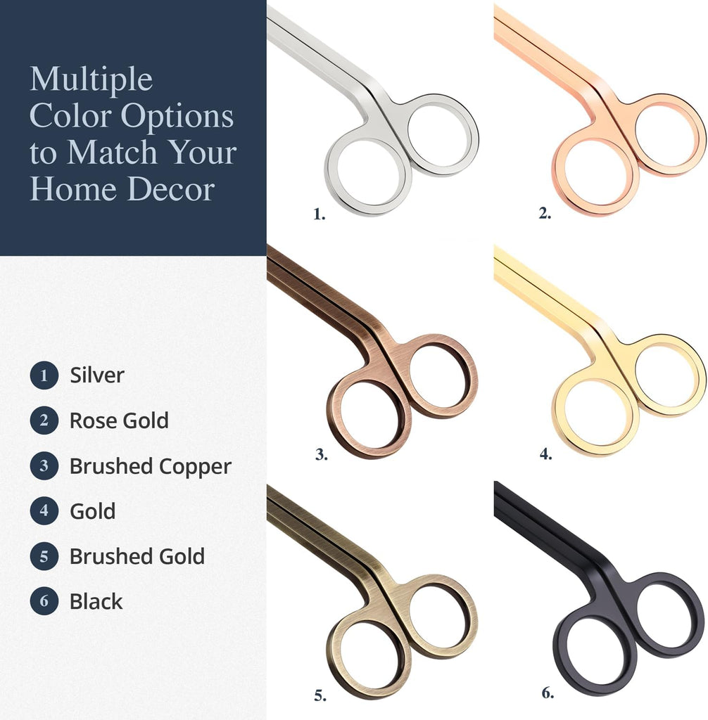 Candle Wick Trimmer 10 Pack, 7 Inch Stainless Steel Wick Cutters for Candles, Bulk Candle Trimmers for Cleaner Burn - Set of 10