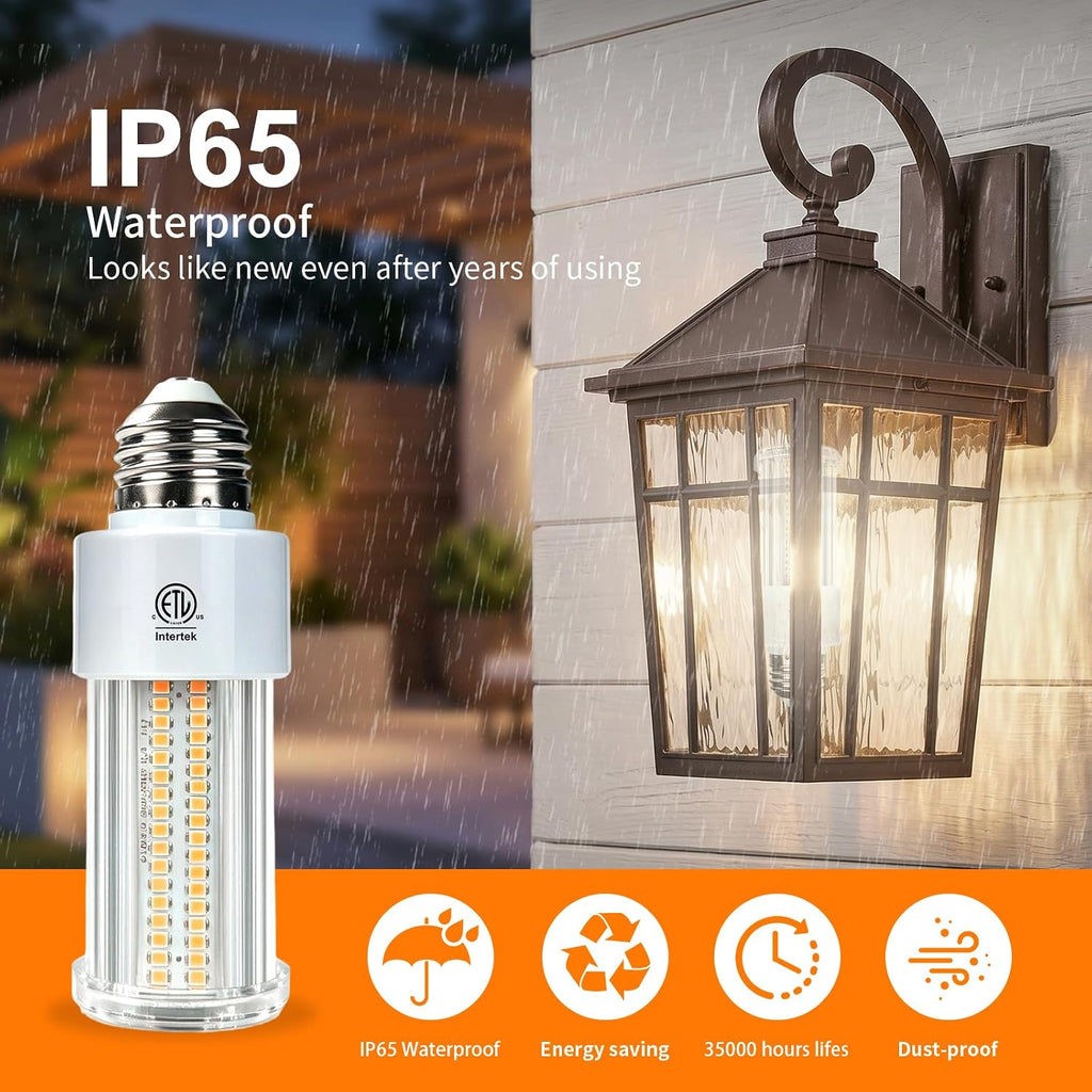 NS 2 Pack 300W Equivalent LED Corn Light Bulb 5000 Lumen 3000K 40W Large Area Warm White E26/E27 Medium Base