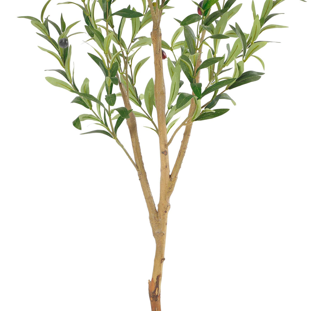 Faux Olive Tree with Natural Wood Trunk, 4ft, 1Pack