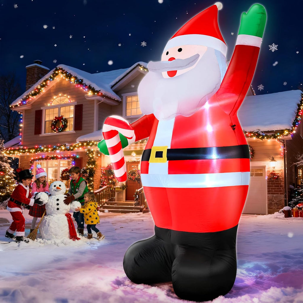 12 Ft by 6.7 Ft Giant Christmas Inflatables Santa Claus Outdoor Decorations