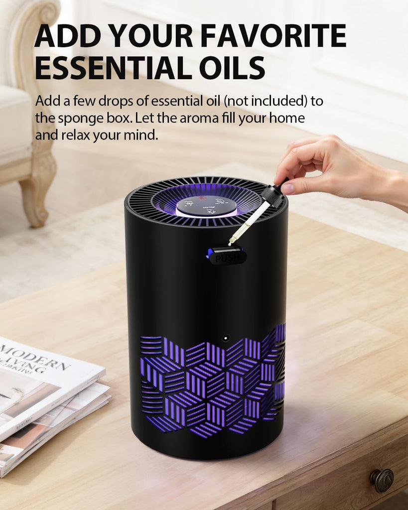 Air Purifiers for Bedroom Up to 1086 Ft², Air Purifiers for Home with Lights, HEPA Air Purifier Remo