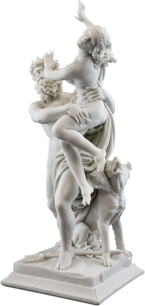 14-Inch Greek God Pluto and Proserpina Statue by Gian Lorenzo Bernini (1598-1680). Premium Cold Cast Marble.