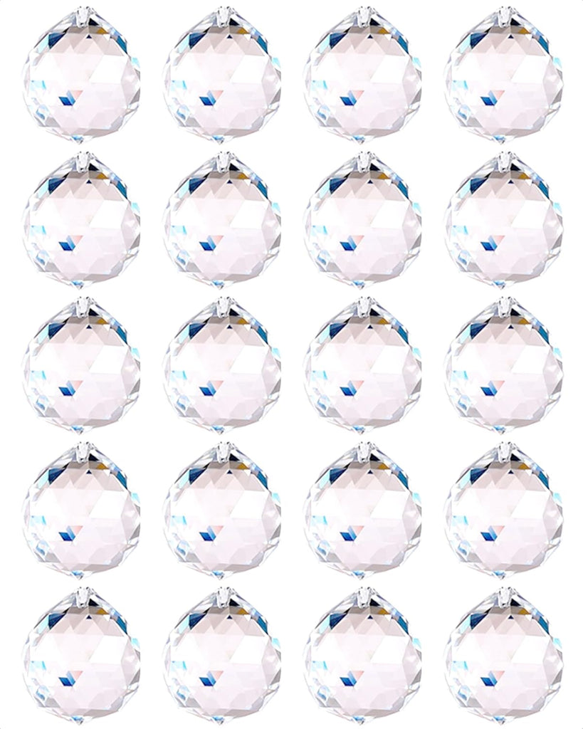 20 Pack Rainbow Prism Suncatcher, Crystal Ball Rainbow Maker Pendant