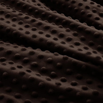 1 Yard Minky Dot Fabric 60 Inch Wide Fleece Plush Chocolate Brown