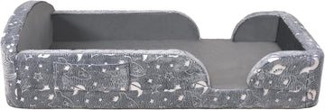 Toddler Floor Bed, All-Foam Kids Bed with Guardrails, for Ages 2-7