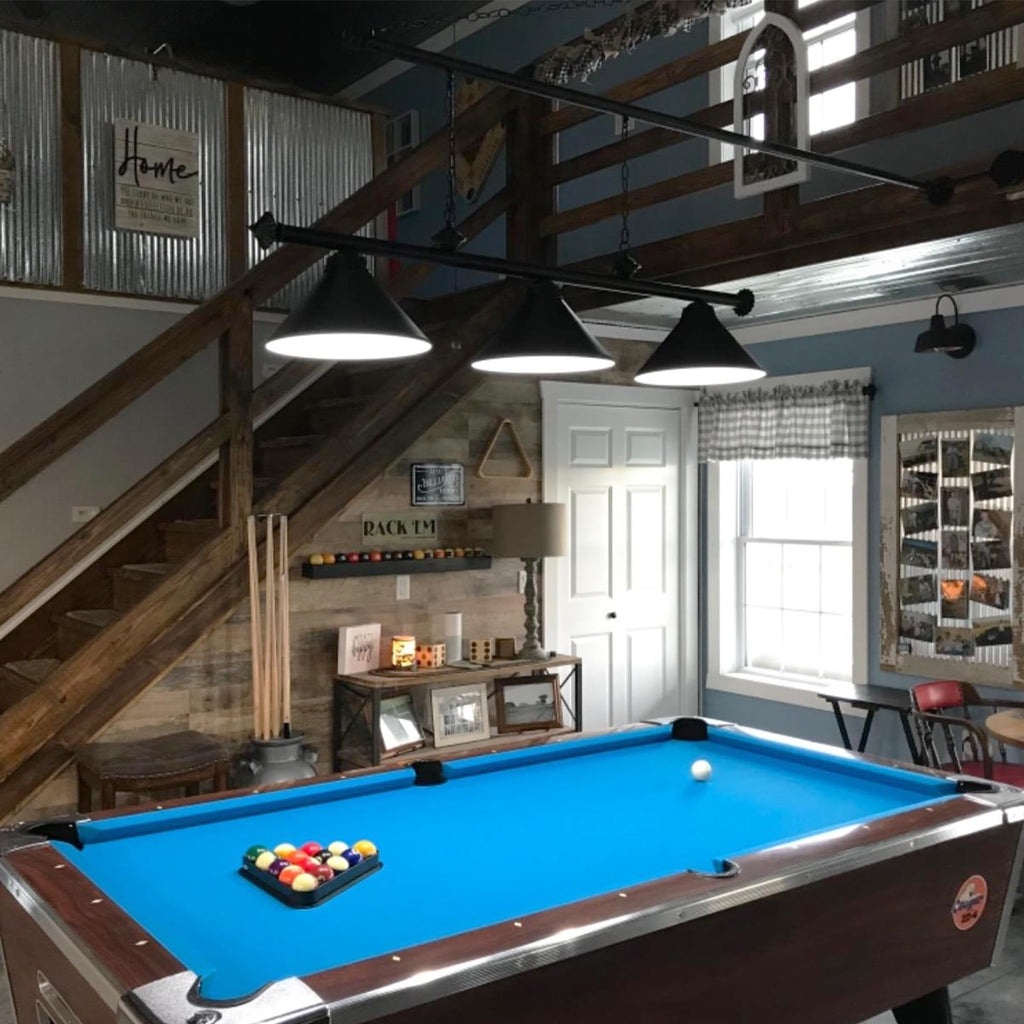 3 Light Pool Table Light for Game Room, Man Cave
