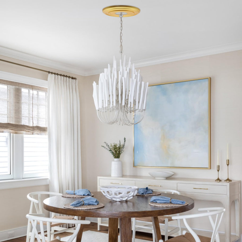 2 PCS Ceiling Medallion, Large Ceiling Medallion, 12.2"OD x 3.86"ID