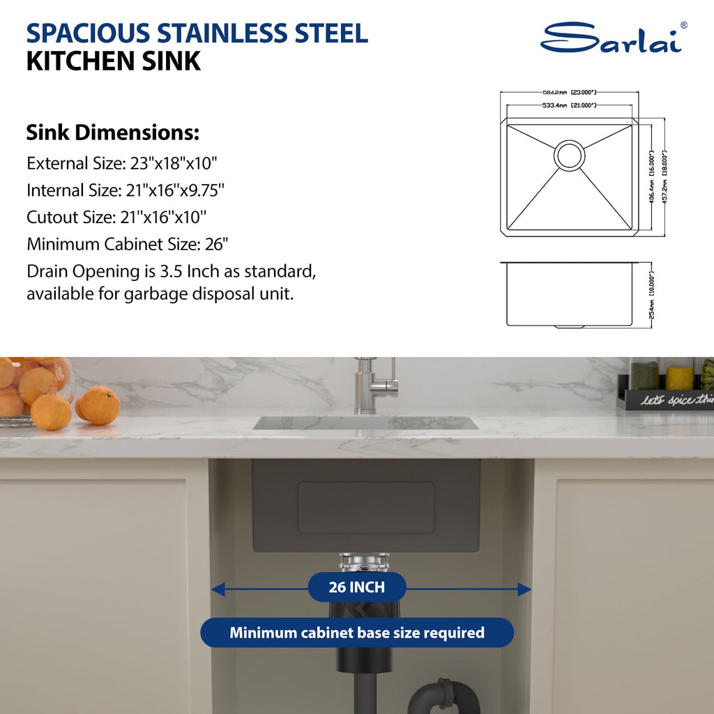 Undermount Bar Sink Black - 23 x 18 inch Bar Prep Kitchen Sink Gunmetal Black 16 Gauge Stainless Steel 23X18 Single