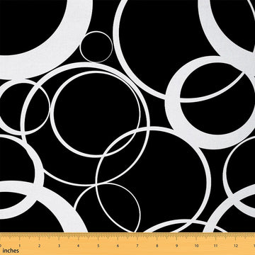 Geometric Circle Fabric By The Yard Soft