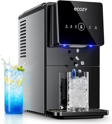 Nugget Ice Makers Dispenser 40 lbs Per Day Pebble Sonic Ice Machine Countertop, Touch-Free Ice, Self-Cleaning