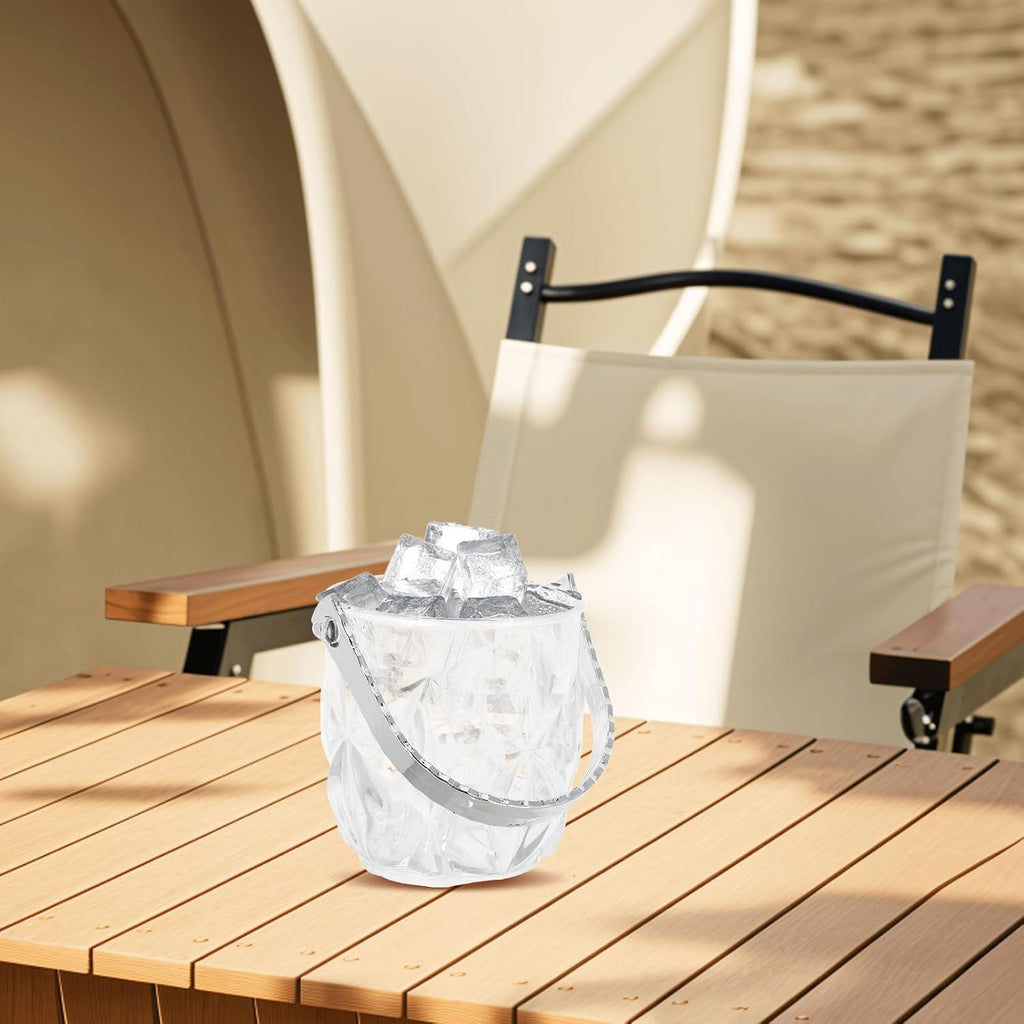 Portable Plastic Ice Bucket with Tongs Events