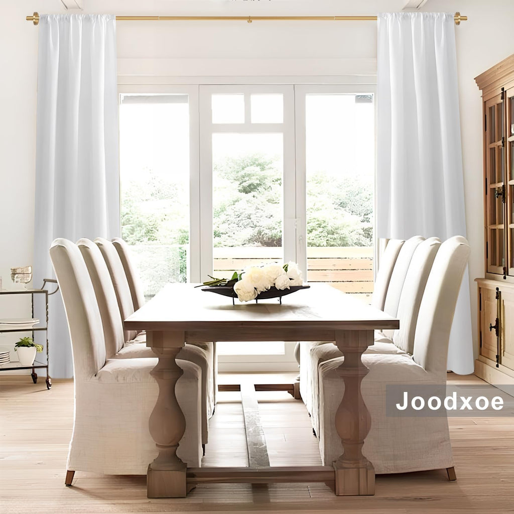 Modern Curtain Rods, 1Inch Diameter Decorative Single Window Rod Telescoping 84-134 Inch Adjustable Drapery Rods Warm