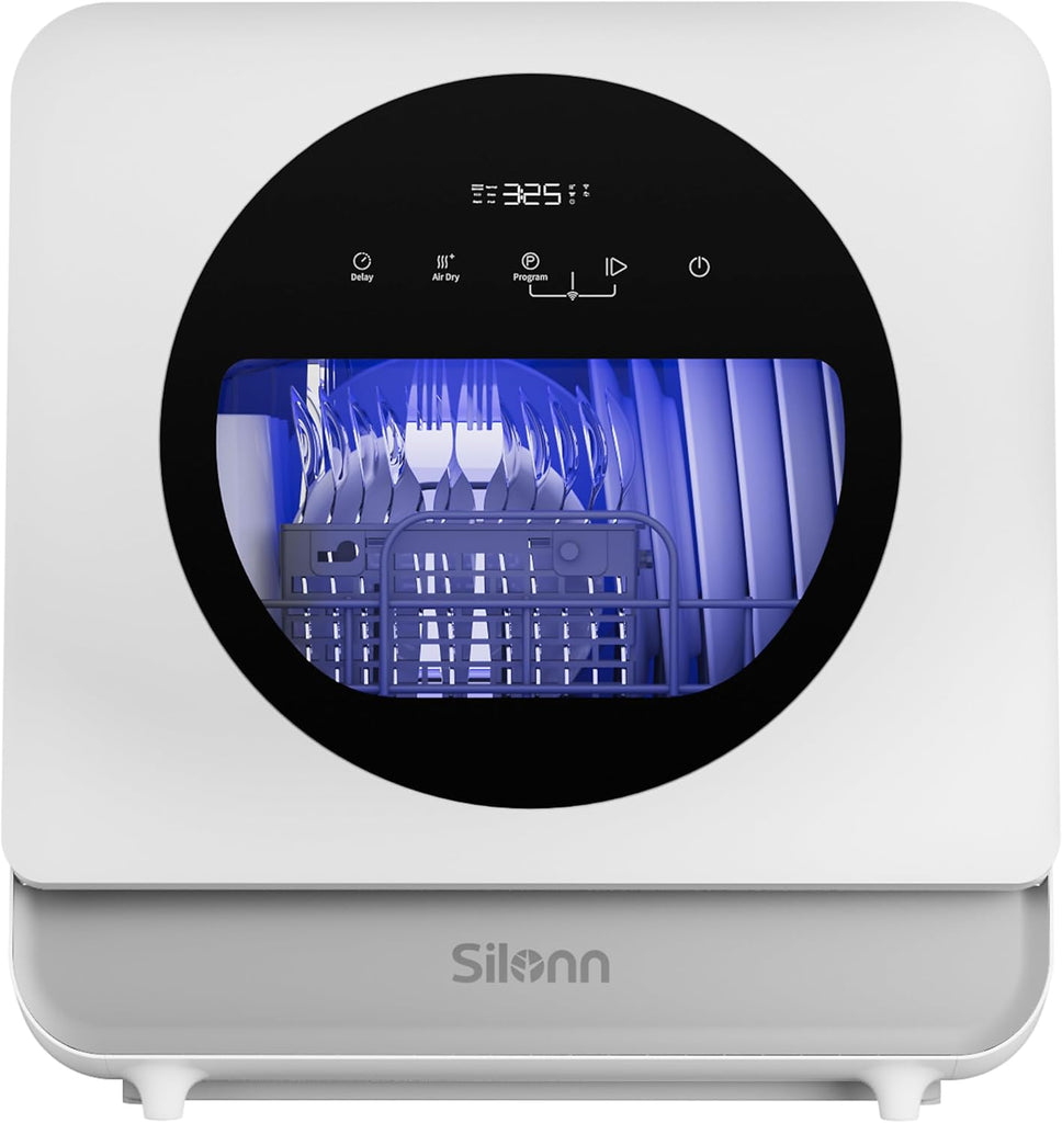 Portable Countertop Dishwasher, Smart App Control, Triple-Jet Cleaning, Built-In Dual Supply &Water 