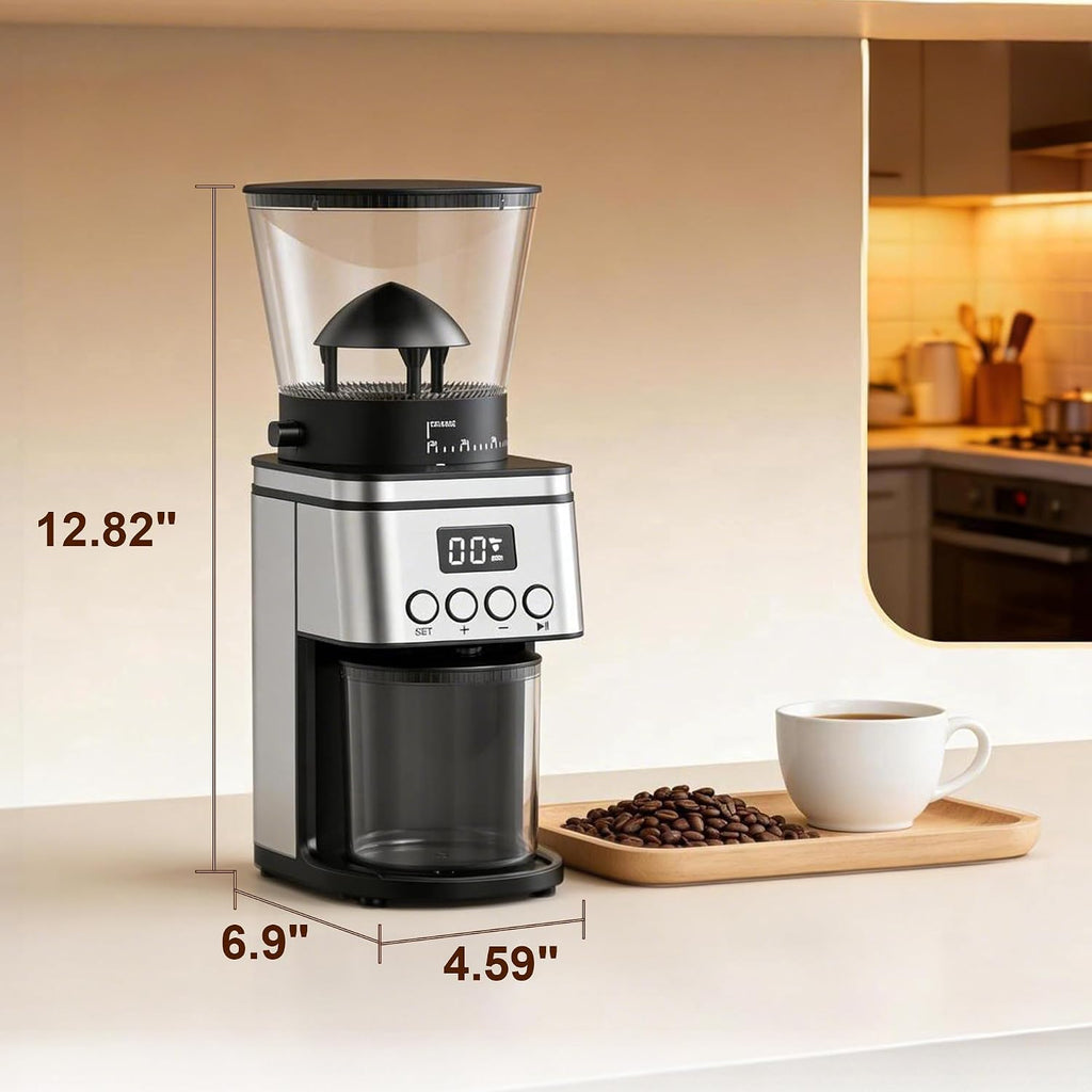 Conical Burr Coffee Grinder Electric,Stainless Steel Coffee Grinder , Adjustable Burr Grinder with 30 Grind Settings