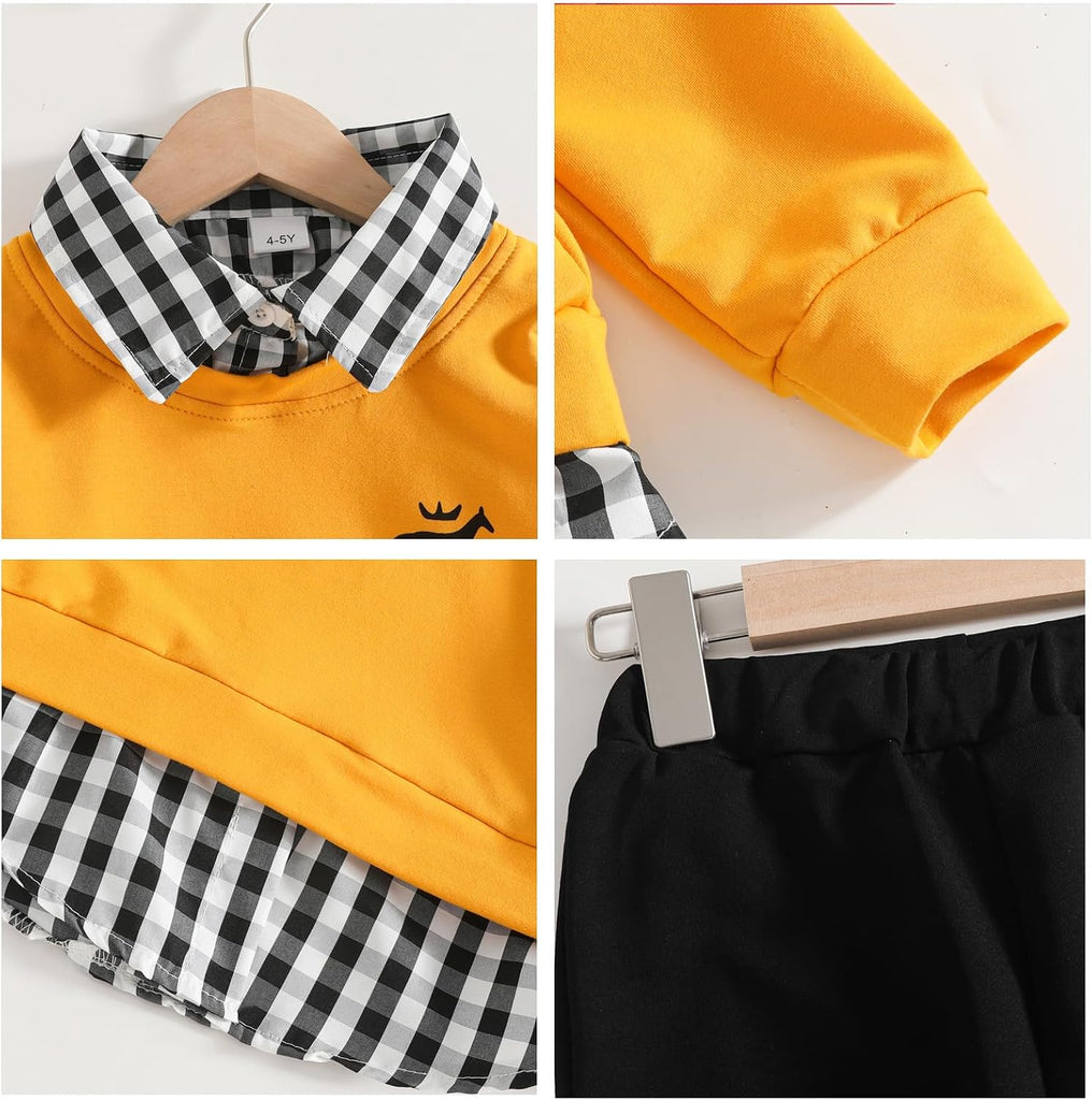 Toddler Boy Clothes Long Sleeve Sweatshirt Tops and Pants Boys Piece Kids Winter Outfits