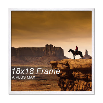 18x18 Picture Frame White Light Weight Wall Mount