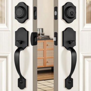 Double Front Door Handleset with Deadbolt