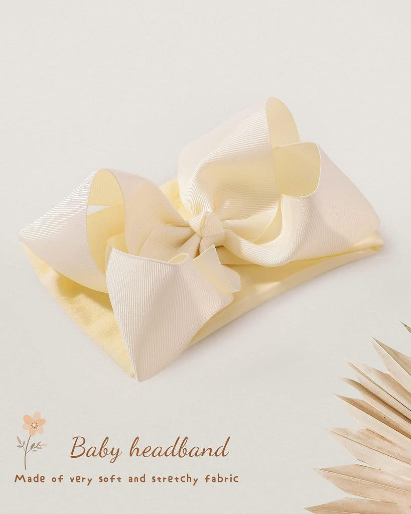 Baby Girl Headbands Colorful Ribbon Bows with Nylon Headbands