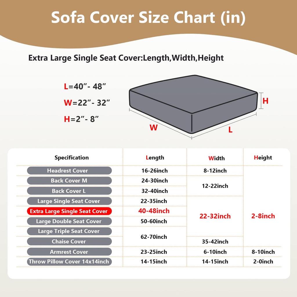 Couch Cushion Covers for Couches and Sectional Sofa Covers Washable
