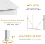 Small Desk with 5 Fabric Drawers, 33 Inch Writing Desk, Simple PC Desks for Small Place