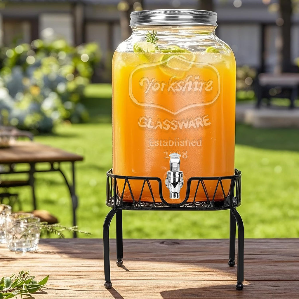 With Stand and Lid, One Pack-2 Gallon with Spigot - for Parties, Wedding