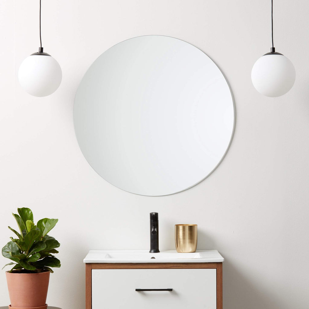 36" x 36" Frameless Round Mirror | Polished Edge
