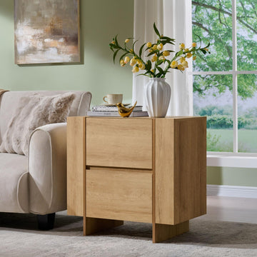 24" Modern 2 Drawer Dresser with Charging Station