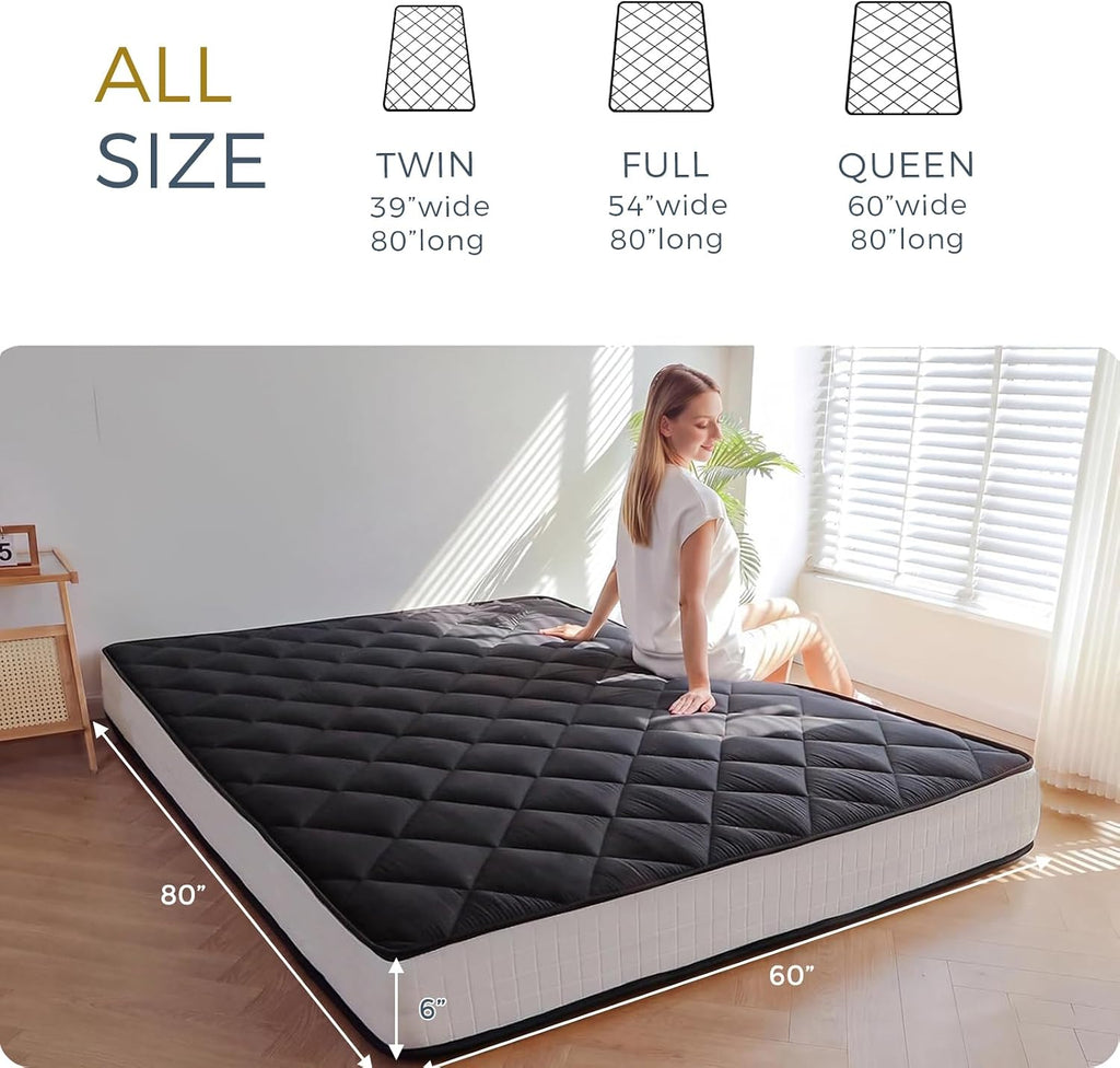 6" Extra Thick Japanese Futon Floor Mattress Foldable
