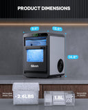 Nugget Ice Maker Countertop - 44lbs/24h Crushed/Pebble Ice Machine, Front Pull-Out Water Tank & Removable Basket