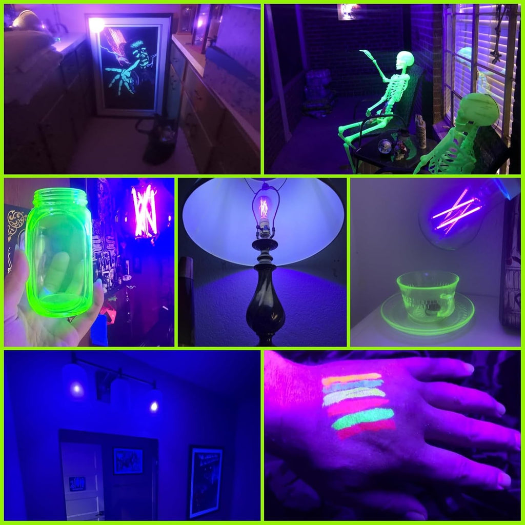 LED Black Purple Light Bulbs 6W (60W Equivalent) E26 Wavelength 390-400nm