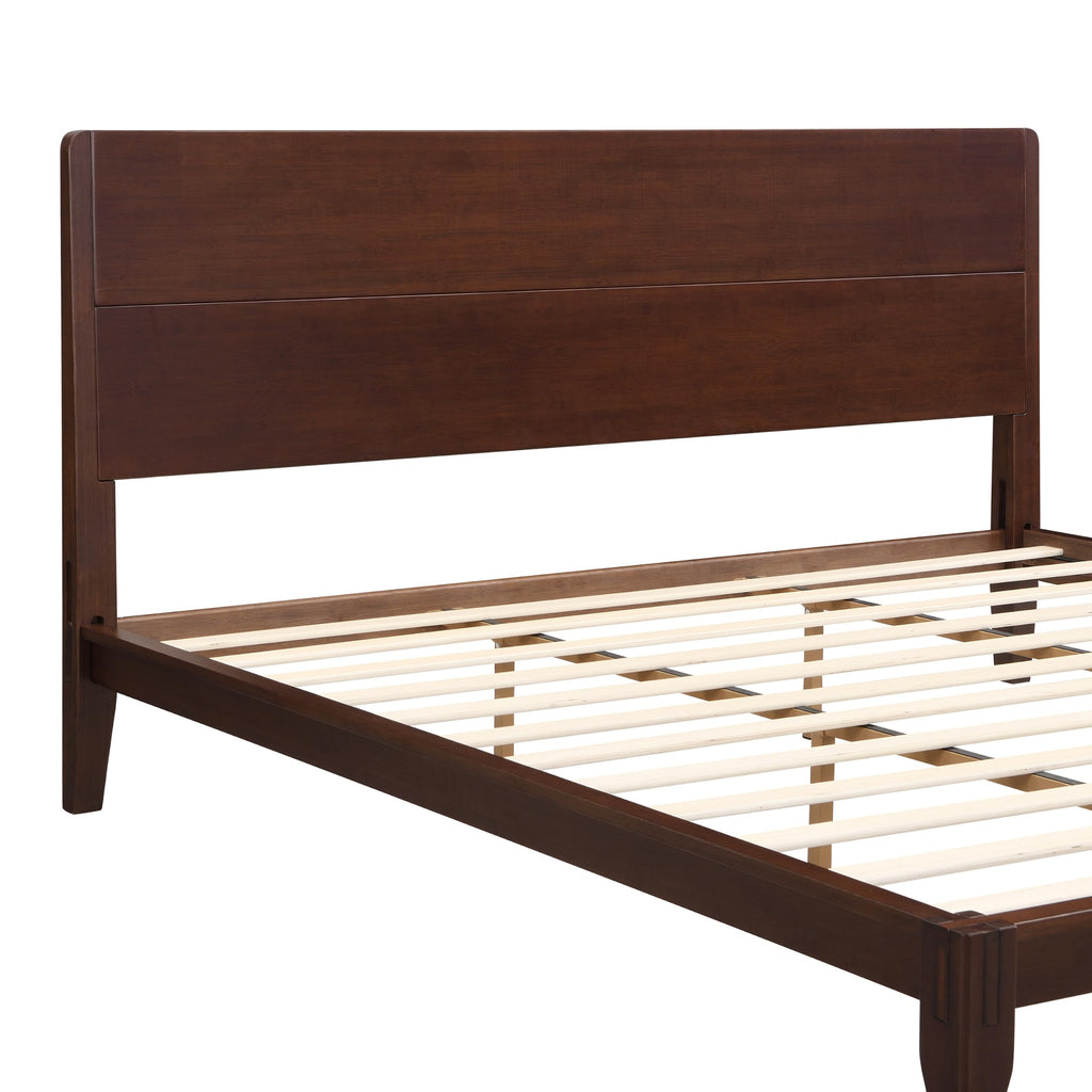 Bamboo King Size Platform Bed with Under-Bed Storage Space and Wood Slat Metal Support, No Box Spring Needed, Easy