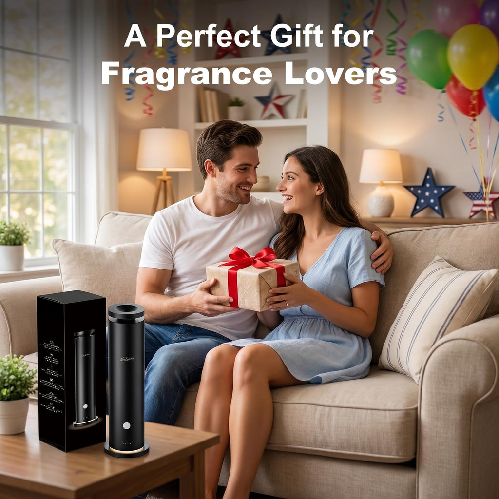 Waterless Diffuser Pro with 5 Scent Oils, Luxury Hotel-Class Essential Oil Diffuser Aromatherapy Machine with 1500 Sq