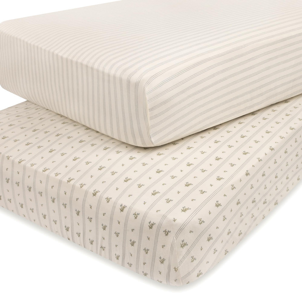 Crib Bedding Set for Boys, Toddler Bedding Set, 5 Piece Set Includes - 2 Fitted Crib Sheets/Toddler Bed Sheets