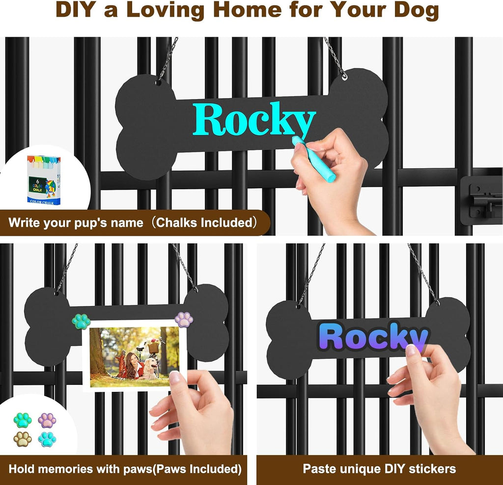 Dog Crate Furniture Foldable, No Assembly, Rustic Brown