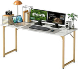 Computer Desk,Home Office Desk, Modern Simple Style Study Writing (Gold, 55 Inch)