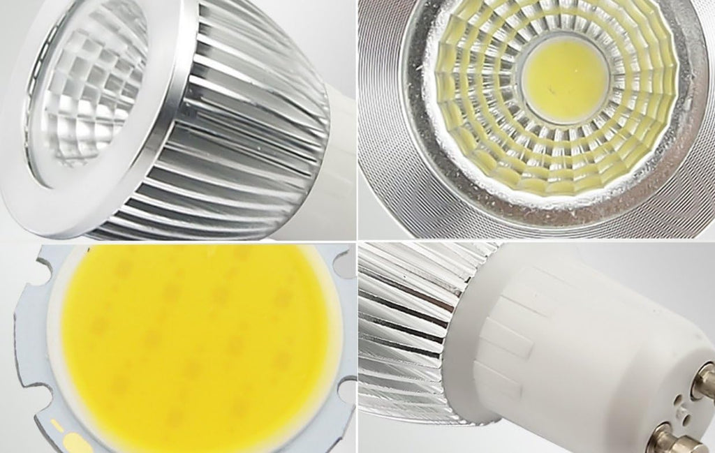 GU10 LED Bulbs GU10 5W COB LED Bulbs GU10 Base 5W 110V 6000K Daylight White Not Dimmable Spotlight Bulb for Landscape
