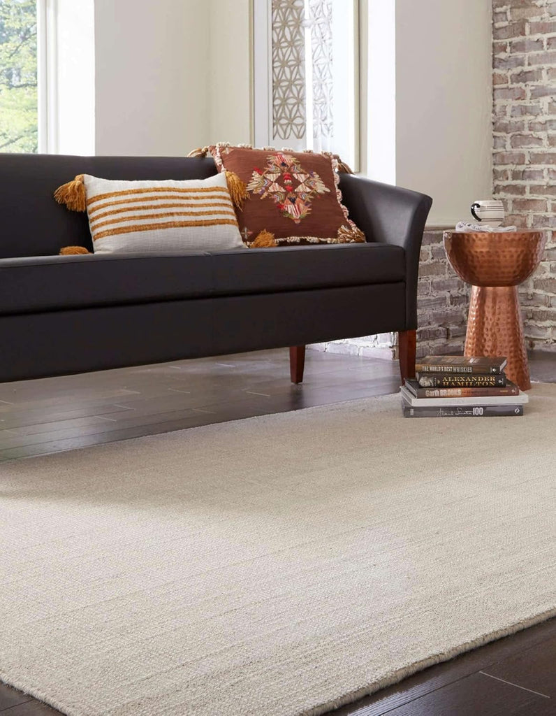 English Manor Area Rug - Farmhouse (9' x 12' Rectangle, Vanilla Bean/ Ivory)